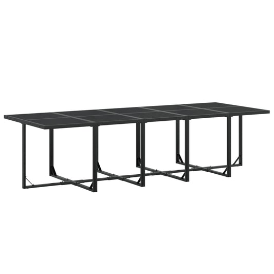 vidaXL Patio Dining Set Table and Chair Garden Outdoor Furniture Black Textilene-0